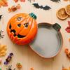 Decorative Halloween Pumpkin Face Tinplate Box Pumpkin Shape Mini Snack Packaging Box  Party Supply