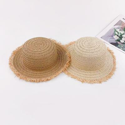 Sun Hat Lafite Grass Woven Straw Hat Flat Top Sunshade Hat Summer DIY Light Plate Hat Embryo