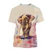 Summer Fashion 3D Printed Cute Nice Animal Elephant Men Fresh And Simple Short Sleeve Round Neck T-shirt Tops