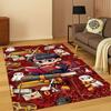 Alfombra de Dibujos Animados con Señal de la Escuela de Magia H-Harry 3D para Dormitorio Sala de Estar Sofá Felpudo Decoración del Hogar, Alfombra Antideslizante para Zona de Juegos de Niños Regalo