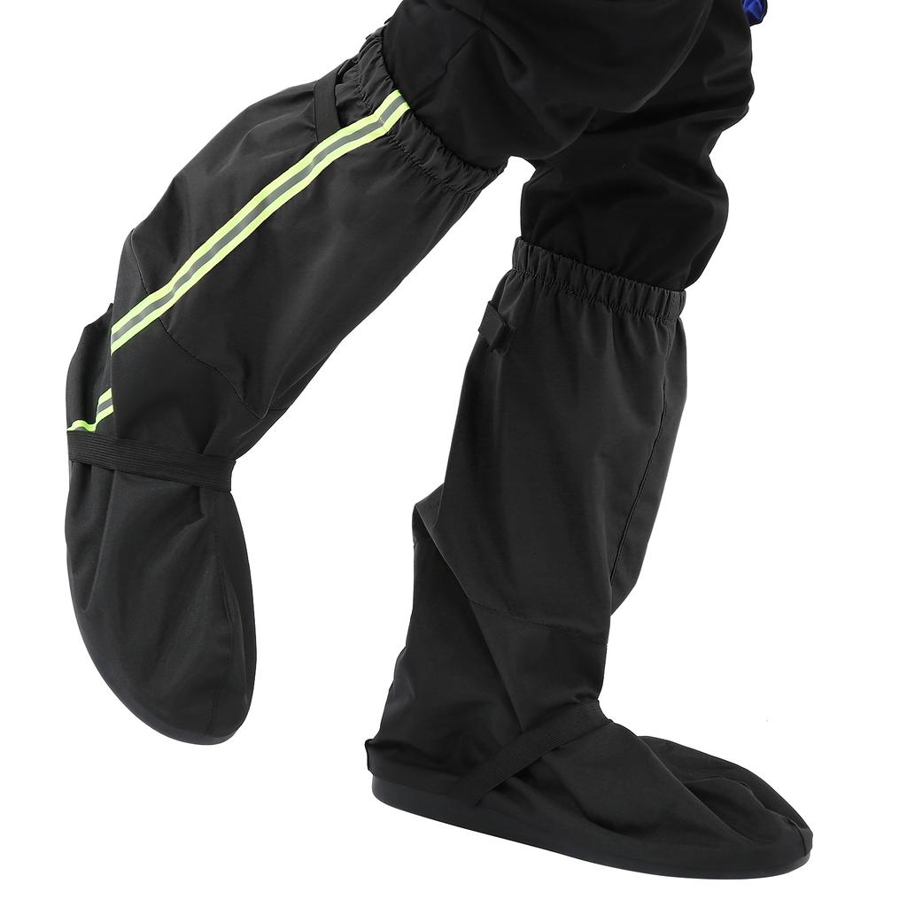 Zewnętrzne Wysokie Rurki Całkowicie Owijane Nakładki na Buty Turystyczne Wodoodporne Piaskoszczelne Nakładki na Stopy z Siatkową Torbą(czarny )