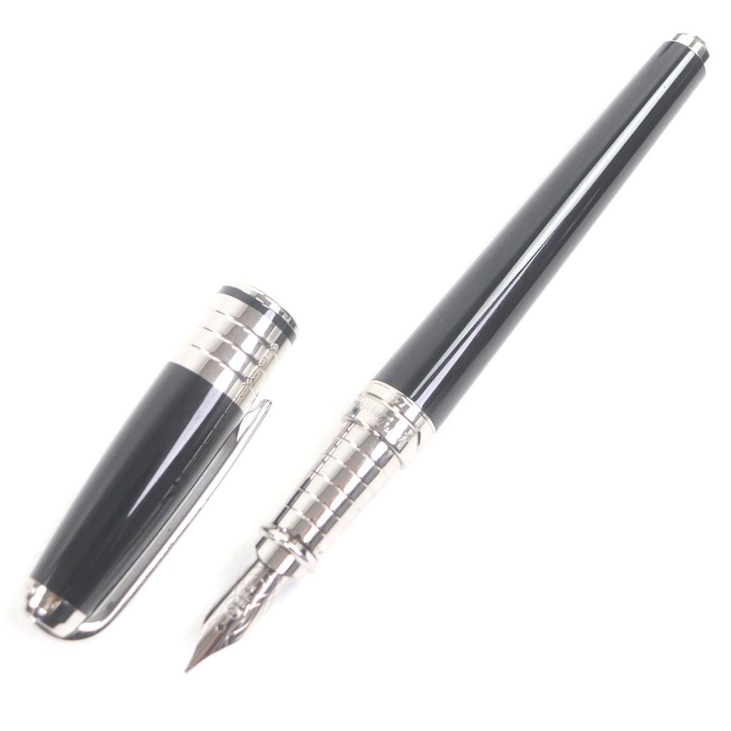Pristine Dupont fountain pen Olympio Cap type Silver black 18K mens Used