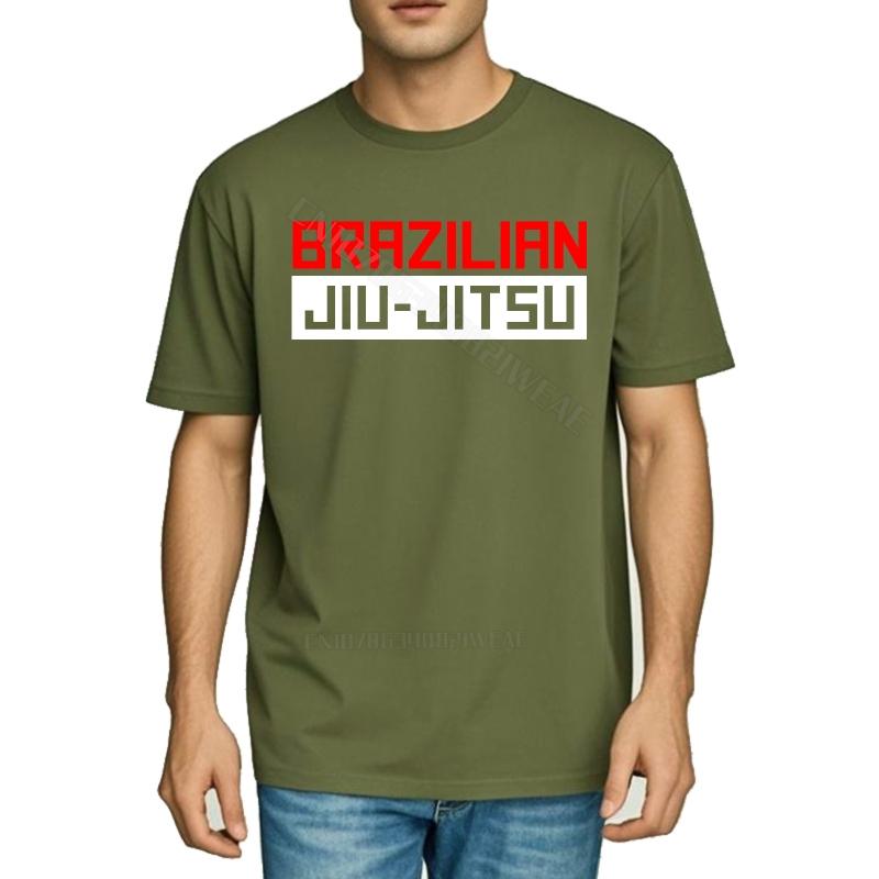 T Shirt Unisex Casual Short Sleeve Shirt Brazilian Jiu Jitsu Text Design Brand Plus Size Tshirt Fashion Lightweight Tee Casual