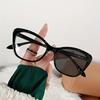 1Pcs New Photochromic Anti Blue Light Glasses Simple Day And Night Dual-Use Metal Cat Eye Frame Women'S Fashionable Glasses