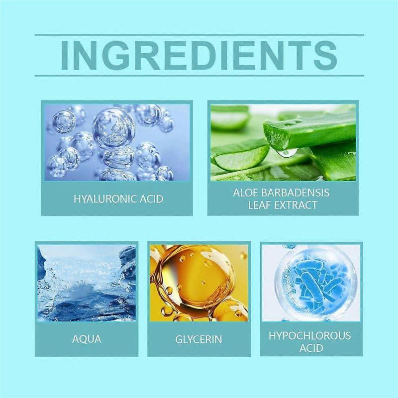 Sprej s kyselinou chlornou, Sprej s kyselinou chlornou, Pleťová tonizační voda, Pleťová tonizační voda s čistou kyselinou chlornou, Hydratační, na obličej, Vhodný pro všechny