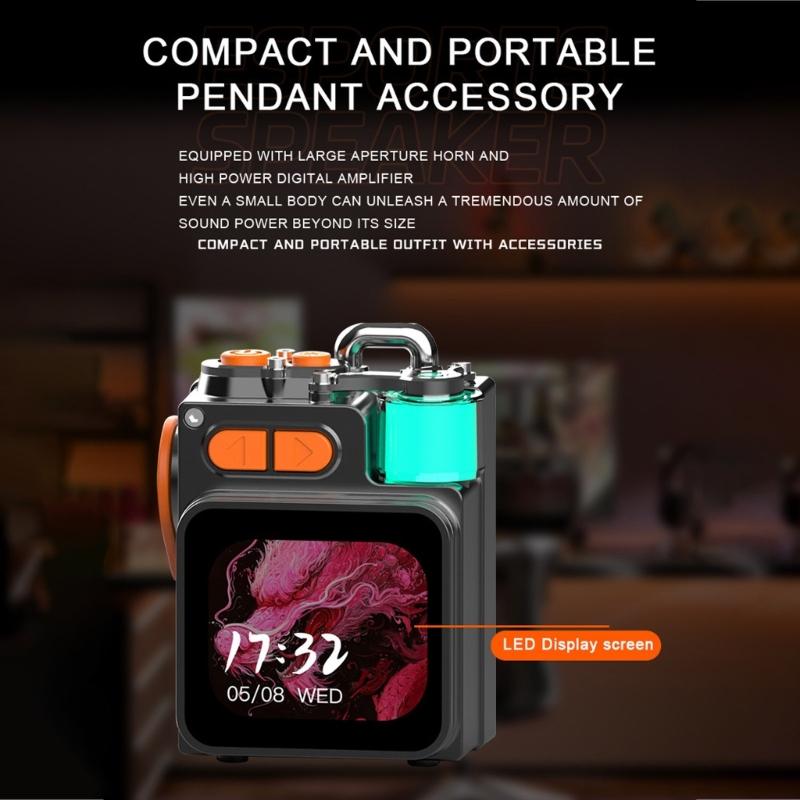 Mini Portable Wireless BT5.4 Speaker Featuring LED Touch Screens Deep Bass Upgrades for High Quality Sound Anywhere