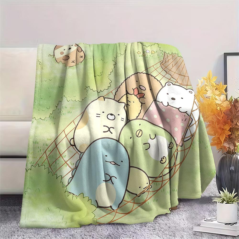 Sumikko Gurashi2 Flannel Blanket, High Quality Comfortable for All Seasons, Home Decor, Warmth and Comfort