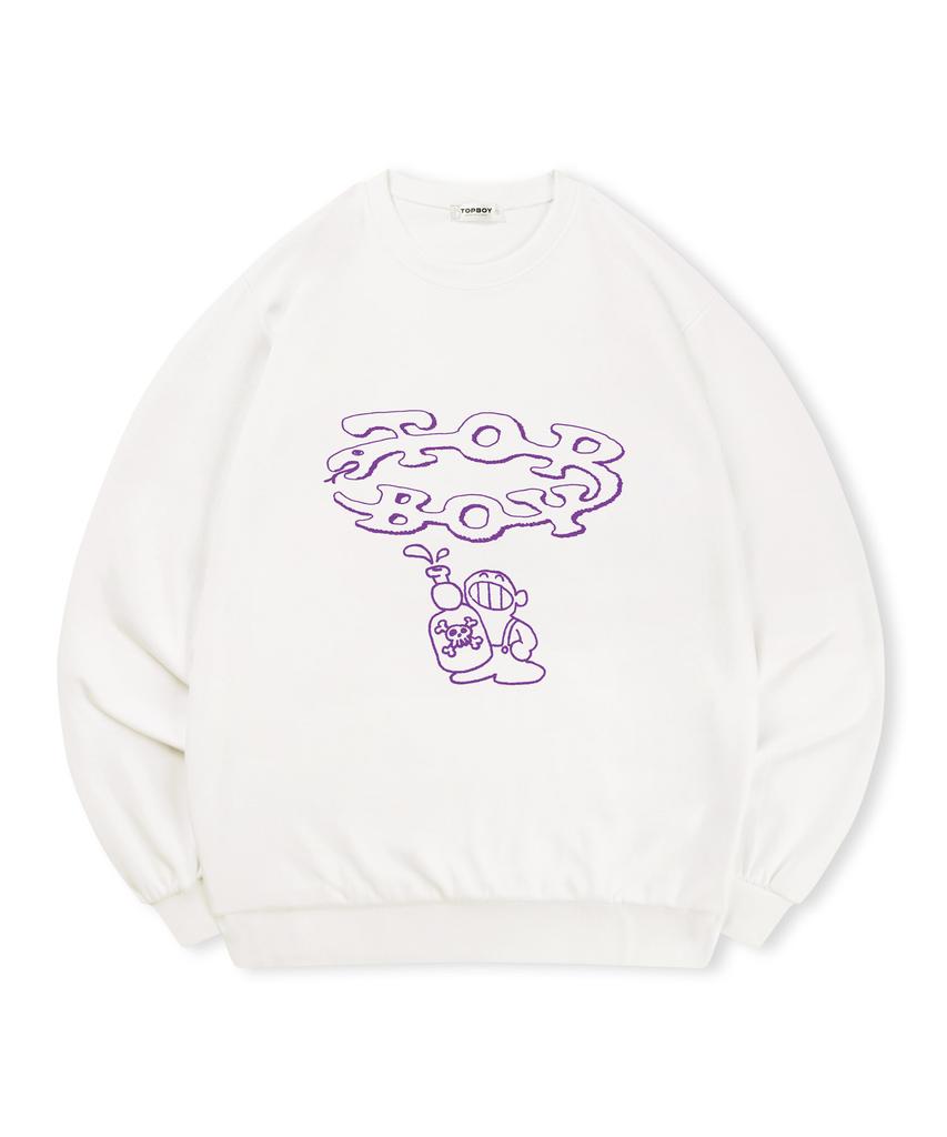 TOPBOY [Non-Fleece Or Fleece-Lined] Assassin Print Sweatshirt (Type B)
