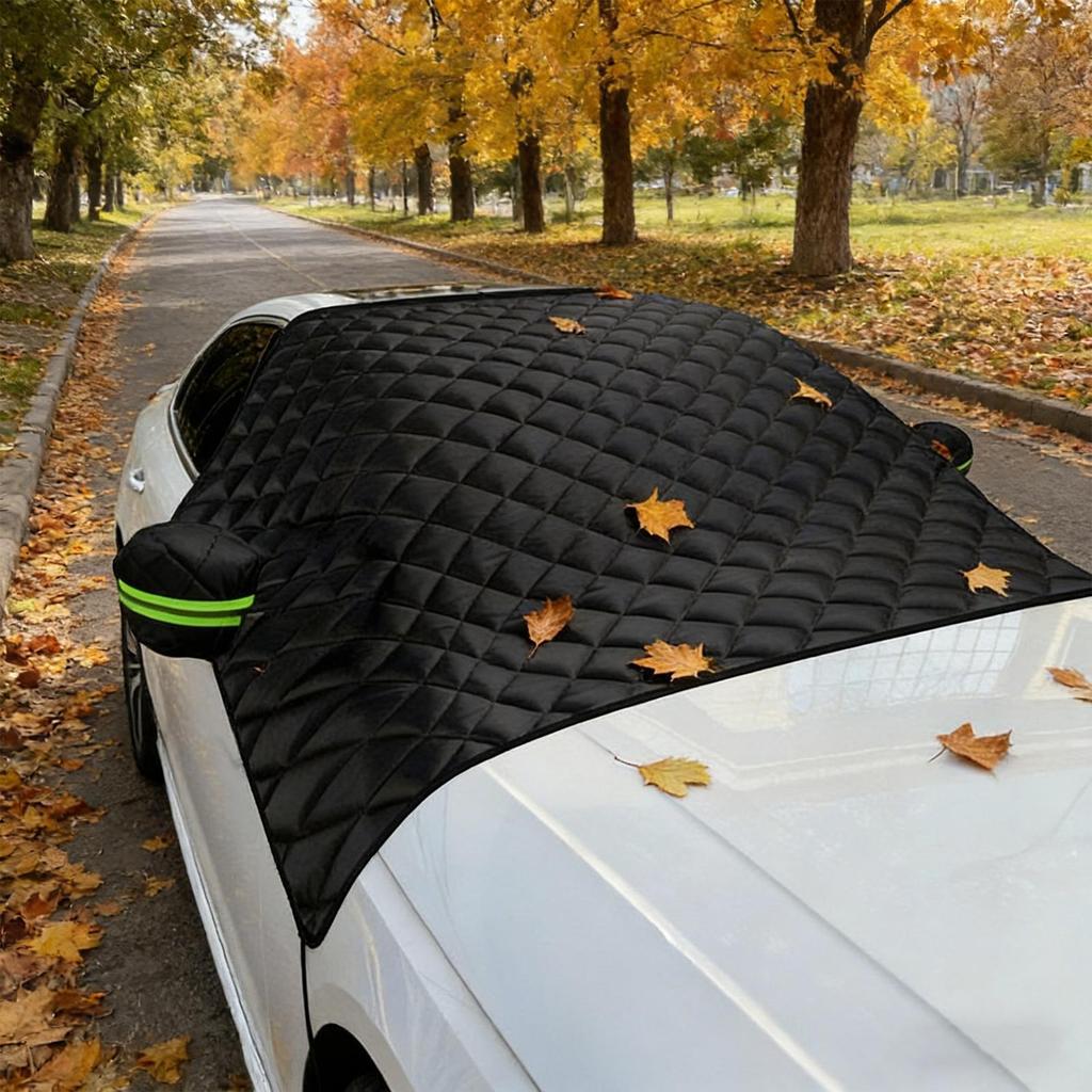 Car Windshield Snow Cover Thicked Windproof Waterproof Protection Windshield Ice Protector Cover for Sedans Outdoor Winter