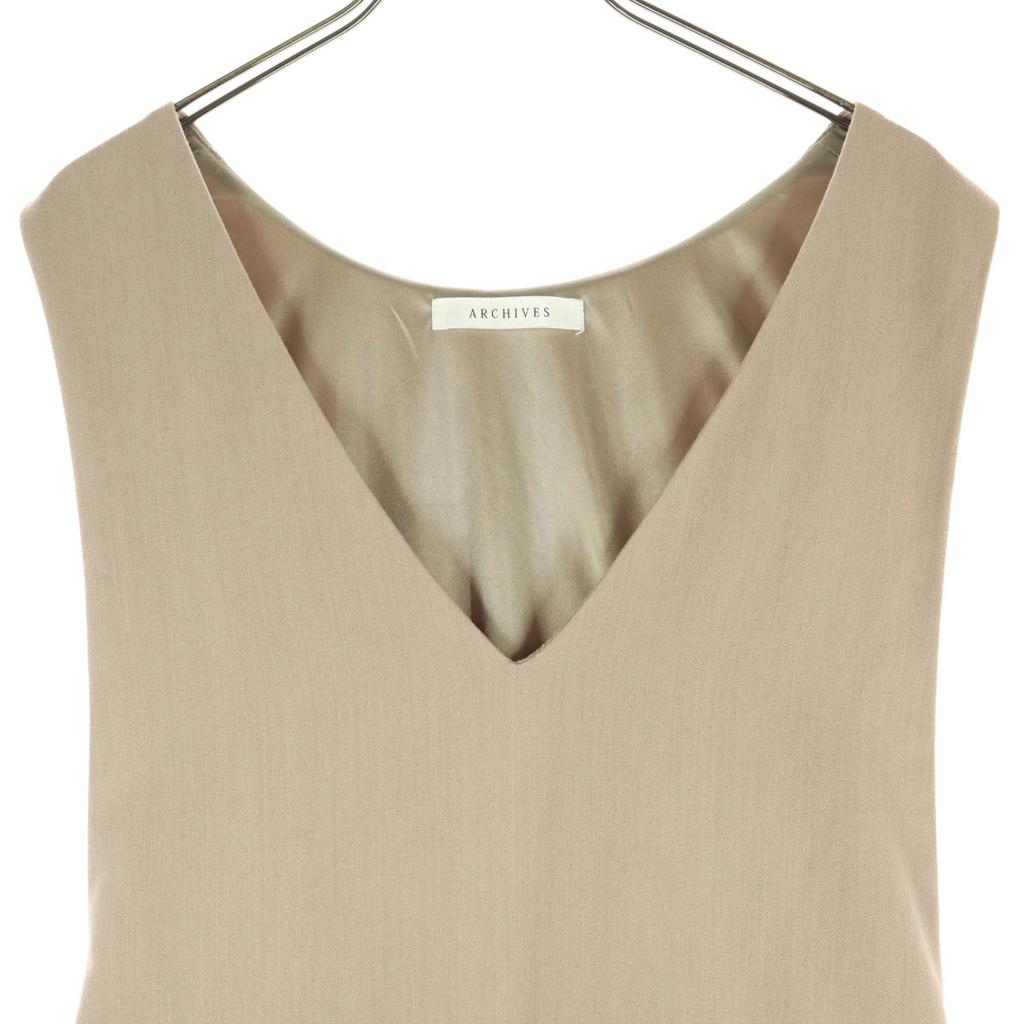 Archives No Sleeve Long Dress Beige Women Used