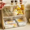1pc Transparent Desktop Flip Dustproof Tea Bag, Storage Box For Coffee, Home, Office, Tea Room, Organizing Rack For Miscellaneous Items