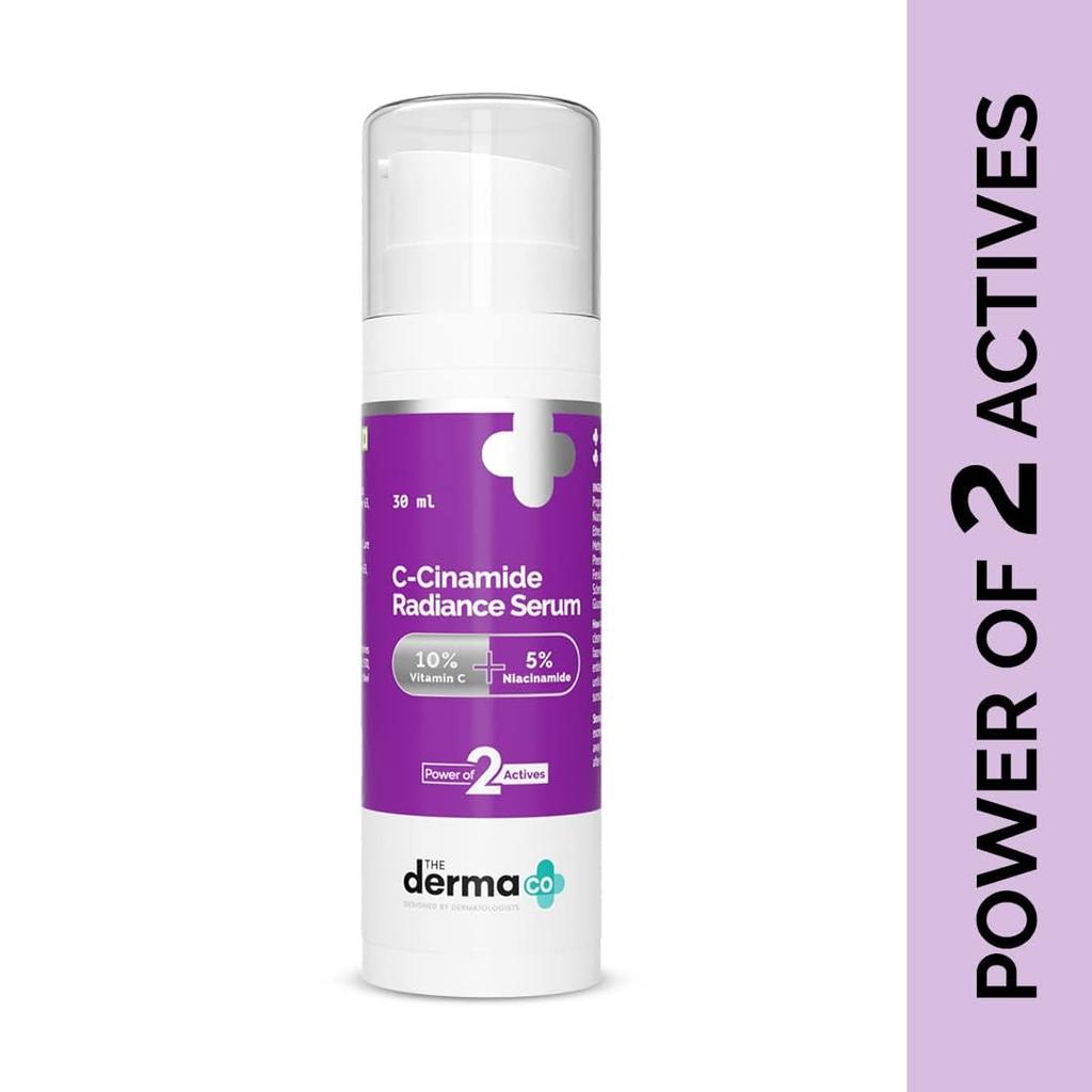 The Derma Co C-Cinamide Radiance Vitamin C Serum 30ml Pack for Glowing Spotless Skin