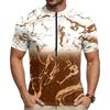 Men's Crew Neck Cycling Jersey Short Sleeve Breathable Quick Dry Zipper Front Sportswear Top for Outdoor Activities