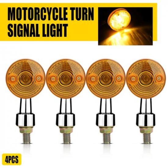 

4PCS M10 Signal Turn Lights Lamp Amber LH & RH For Kawasaki Vulcan 900 2006-