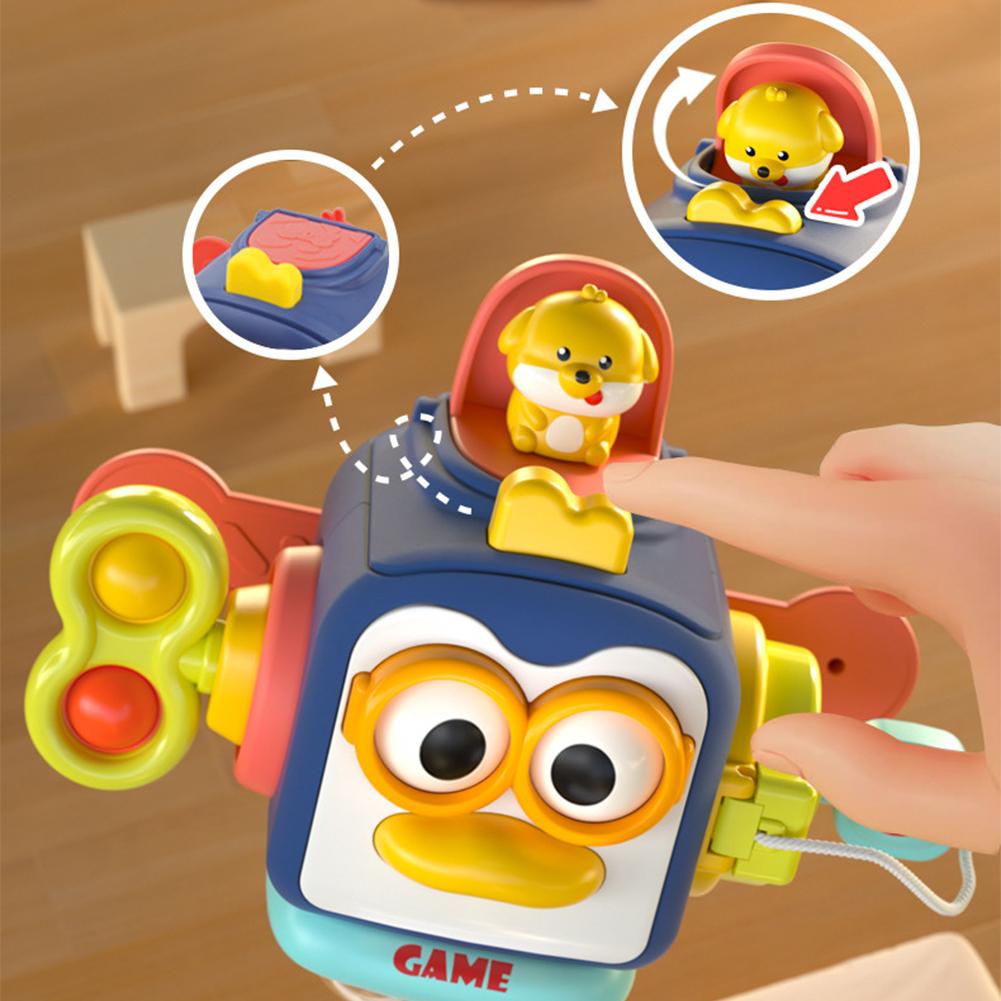 Penguin Shape Funny Montessori Toy Creative Montessori Cube Toy Hand Eye Coordination Toy BPA Free for Kids Birthday Gift