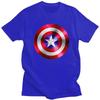 Handsome Captain America T Shirt Men Short Sleeves Cotton T-shirt Casual Shield Superhero Tees Fashion Tshirt