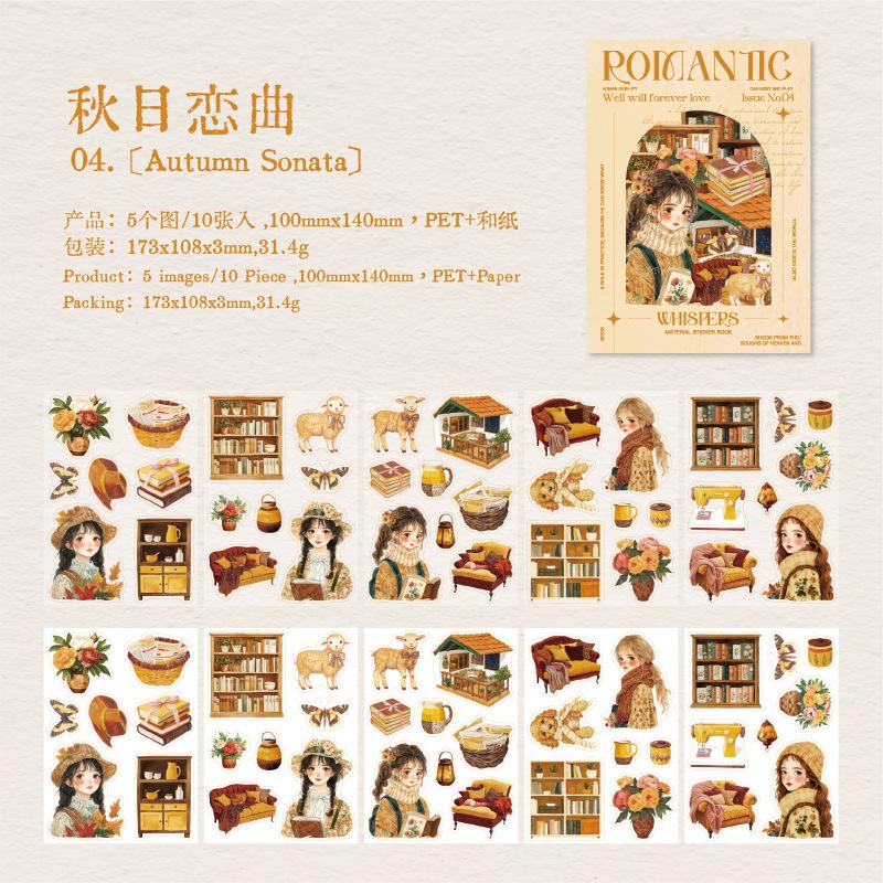 10pcs/1lot Kawaii Scrapbook Sticker romantic talk Scrapbooking Supplies Planner Decorative Stationery Sticker