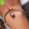 Sagomagi Te-kopp 925 Silver Hänge Accessoarer, Delikat Vintage DIY Armband Pärlbeströdd Scc2244