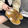 Autumn New Student Leather Versatile Retro Star Small Dirty Shoes Women's Soft-soled Panel Shoes GG