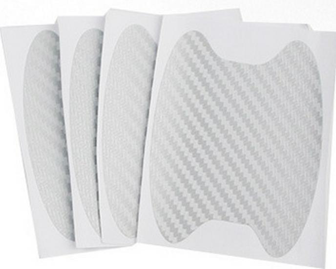 

4 шт. Наклейки на дверные ручки автомобиля из углеродного волокна, защитная пленка с защитой от проникновения. Y