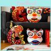 Traditional Chinese New Year Pillow Plush Cushion With Festive Embroidery For Home Decor