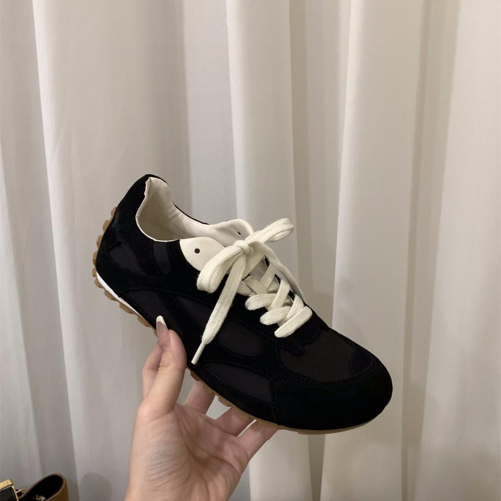 Color Matching German Training Shoes Women's Shoes 2025 New Spring and Autumn Ugly Cute Big Head Shoes Casual Sports Shoes Little White Shoes