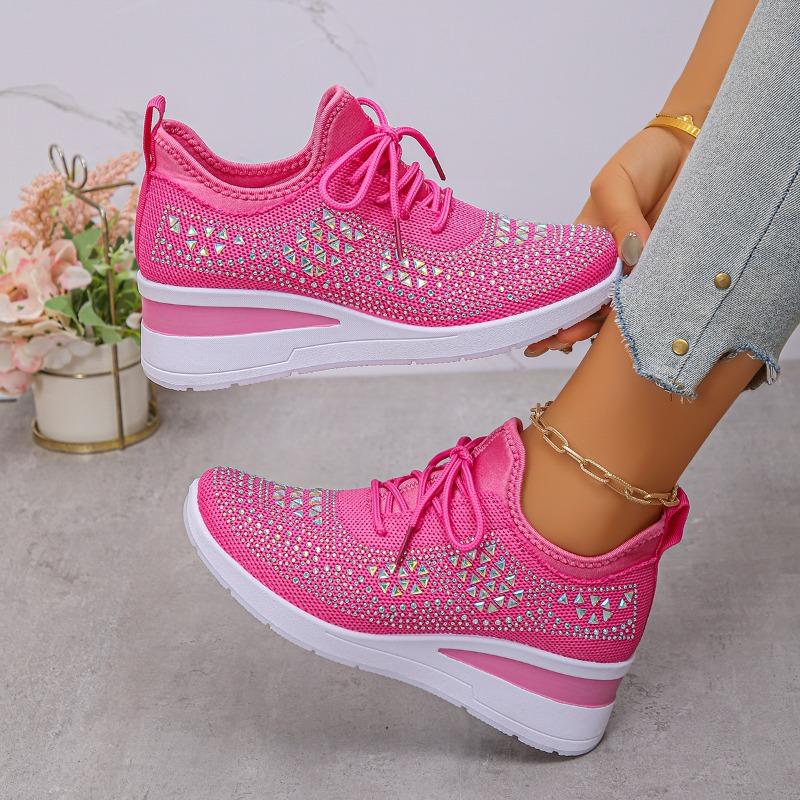 

Fashion Fashionable New Mesh Breathable Shoes Spring/autumn Round Toe Comfortable Thick Sole Non-slip Casual Sneakers for Women 36