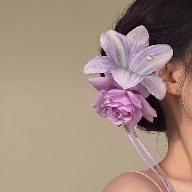 

1Pc Bohemian Vacation Style Flower Hair Clips Simulation Flower Hairpin For Women Girls Sweet Hair Accessories Gifts