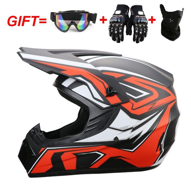 Full Face Motorcycle Helmet Off-Road ATV Dirt Bike Downhill Mountain Karting Adult Unisex ABS Safety Gear