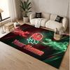 Custom Rug England Rugby Pattern Print Name Text Soft Non‑Slip Floor Carpet for Home Indoor Decoration
