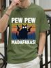 Pew Madafakas Cat Holding Handgun Prints TShirt Women Cotton Summer Tops Soft Loose ONeck Short Sleeve Tees Casual Clothes