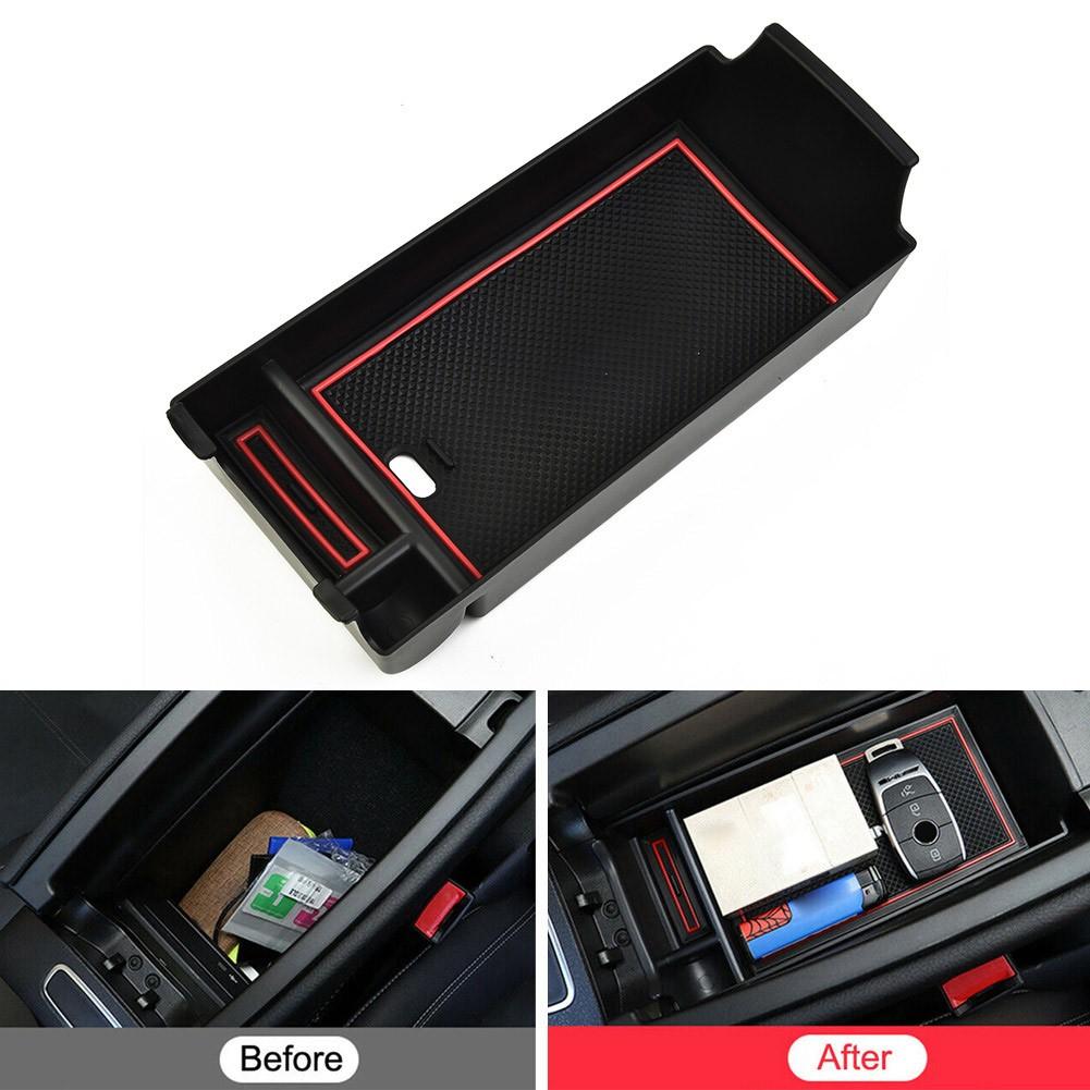 Matte Black Armrest Storage Box A-Class B-Class Center Console