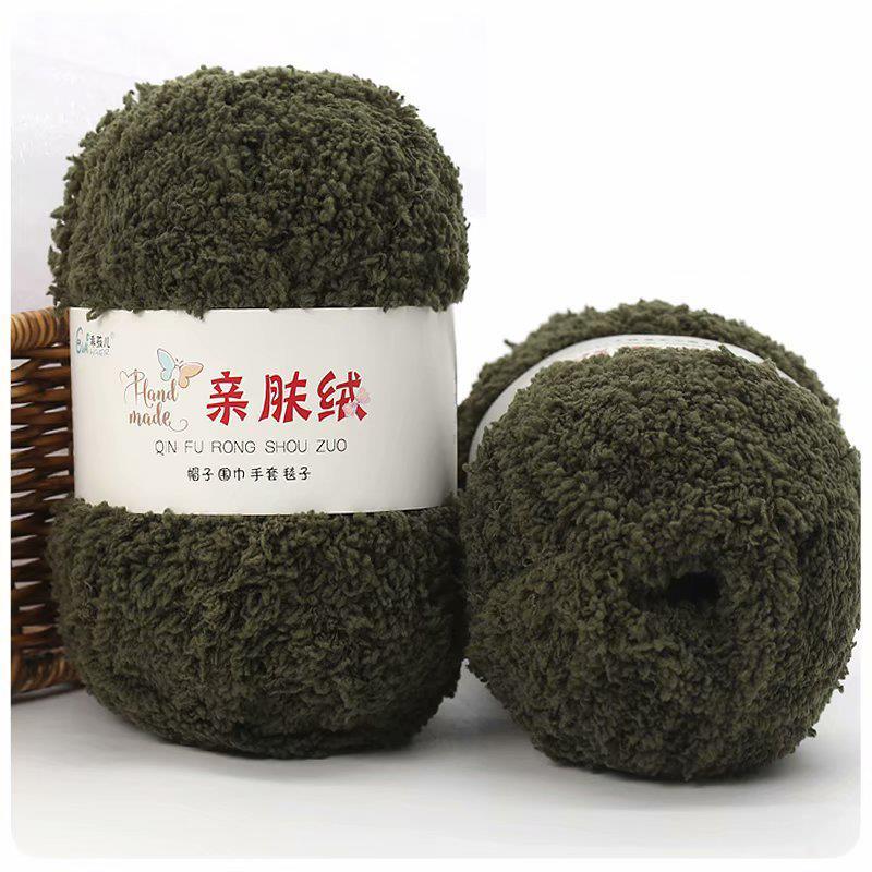 50 g/Bündel Chenillegarn, weicher, dünner Korallensamt-Handtuchfaden zum Stricken, Häkelgarn, Handstricken, Häkeln, DIY-Pullover, Puppen