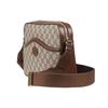 Gucci GG Supreme Canvas Leather Trim Retro Camera Crossbody Bag For Unisex Daily Use