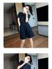 2026 Women's Summer Korean Style Casual Wide-Leg Shorts Two-Piece Set - Fashionable Street Style Slimming Outfit