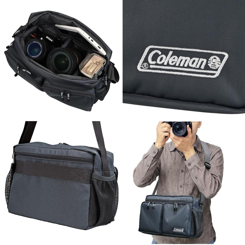 Etsumi Coleman Camera Shoulder Bag VCO-8784 Gray