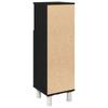 Bathroom Cabinet Black Oak 30x30x95 Cm Engineered Wood