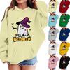 Kids' Halloween Print Hoodie - Casual Loose Fit Pullover Sweatshirt for Boys and Girls