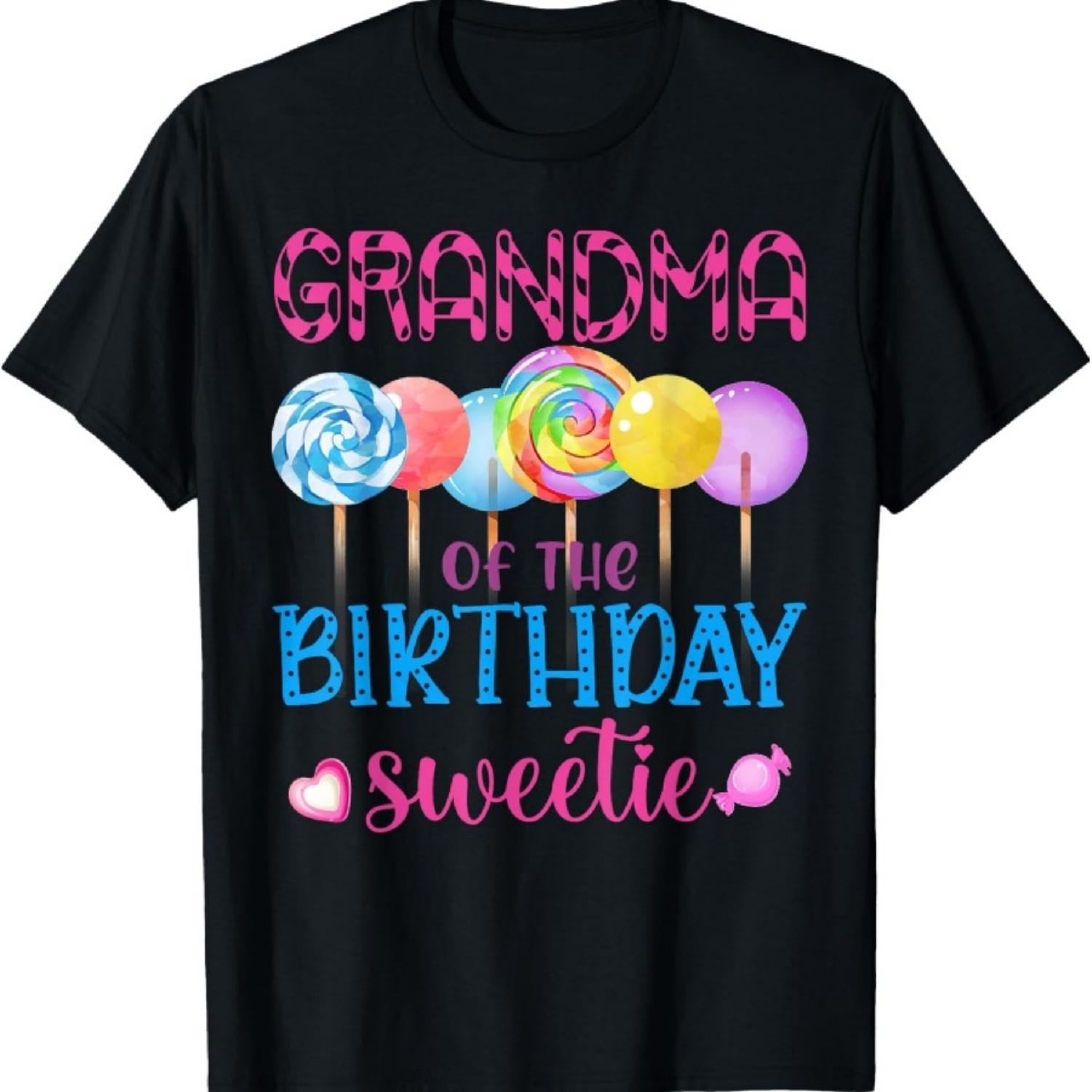 

Grandma Of The Birthday Sweetie Candyland Candy Birthday T-Shirt XXXXXL чёрный