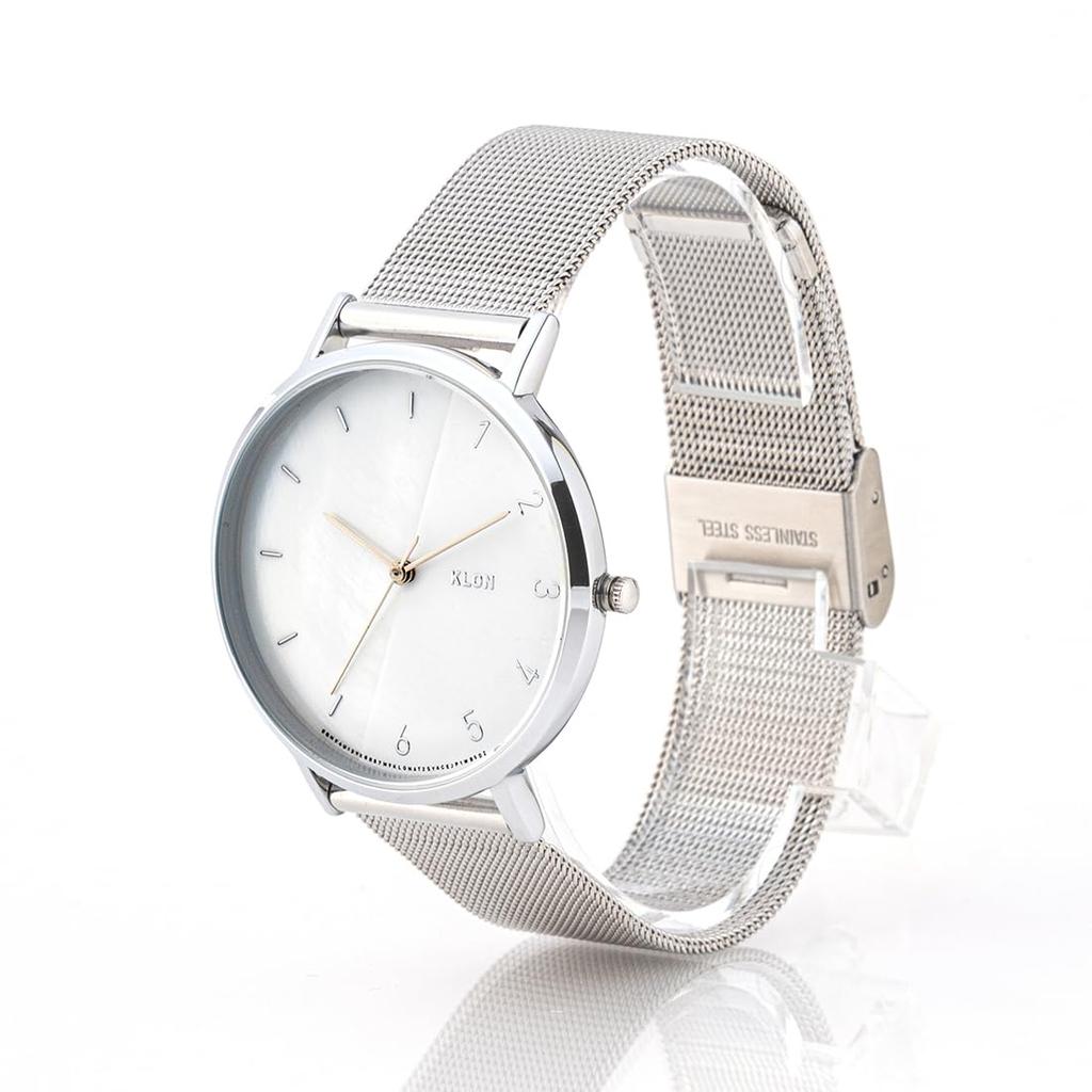 Watch Day White Day Holiday Watch Silver Shell Popular Unisex Authentic Winter Stylish Gift KLON CONNECTION HALFSHELL FIRST 38mm [KLON] Valentine's