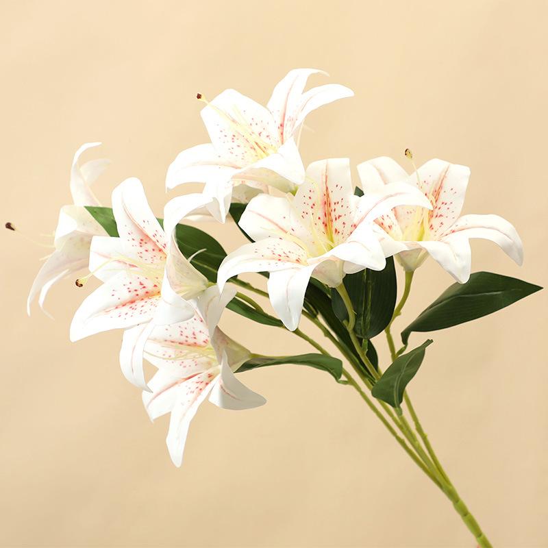 Lily artificial flower, home living room decoration wedding ornament fake flower