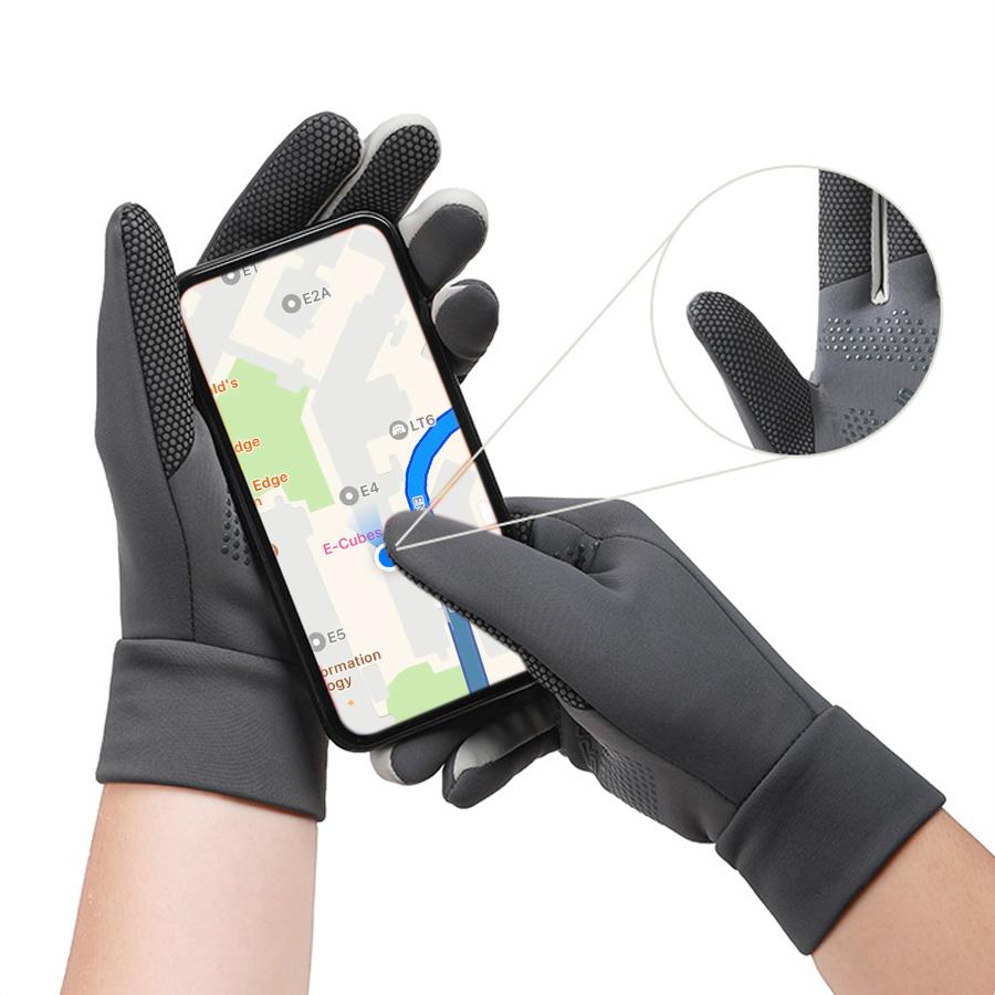 Women's Winter Velvet Warm Outdoor Running Anti Slip Touch Screen Windproof and Warm Mountaineering Rider Gloves for Men