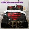 Flamengo Football Soccer Pattern Bedding,Quilt Set Quilt Cover Pillowcase Home Birthday Gift (1*duvet Cover+2*pillowcase,without Core)