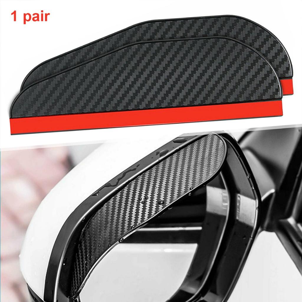 2pcs Sports Black Car Rear View Side Mirror Rain Board Eyebrow Guard Sun Visor