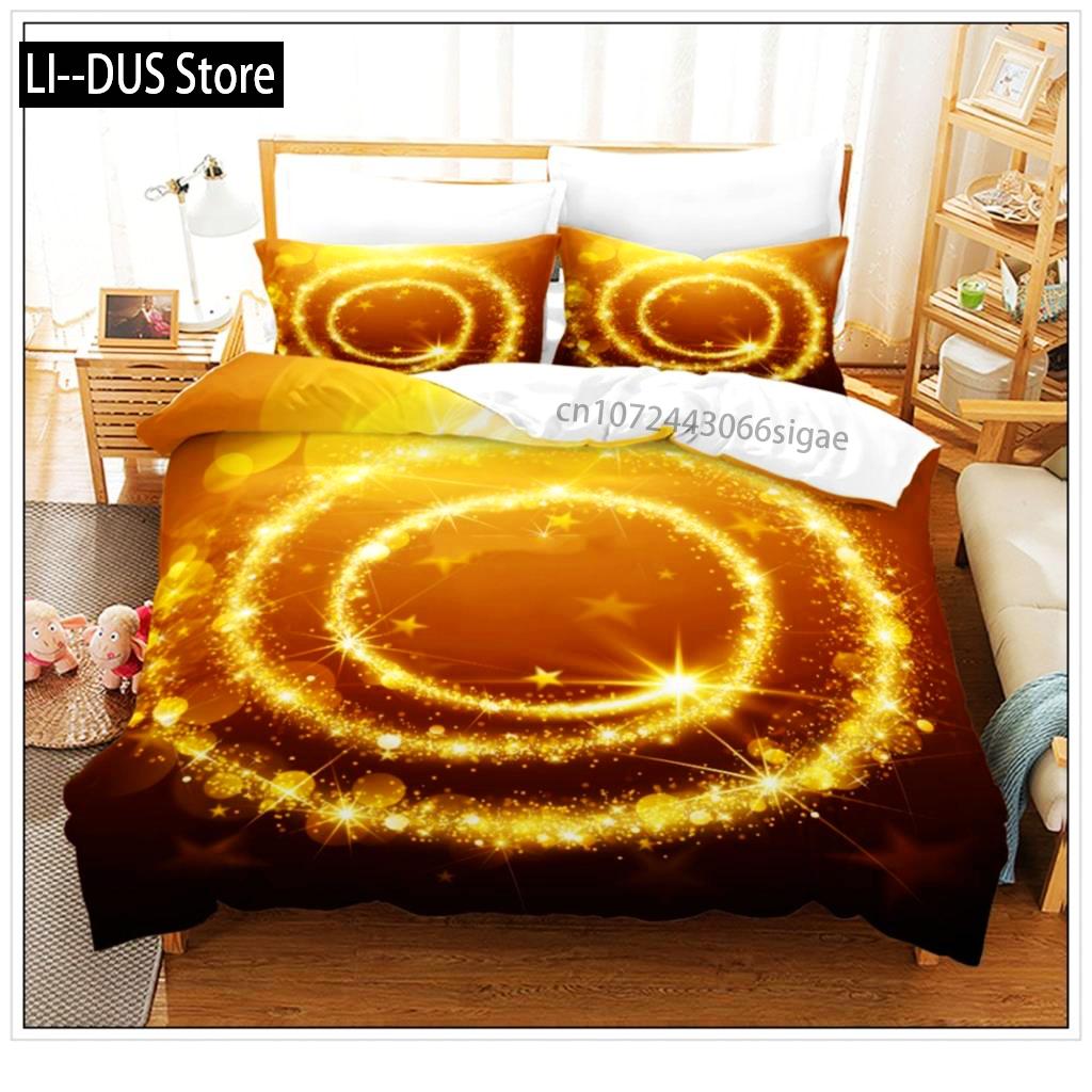 Colorful Star Sky Galaxy Bedding Set Scenery Space Duvet Cover Set Black Comforter Cover Milky Way Theme For Kids Teens Decor