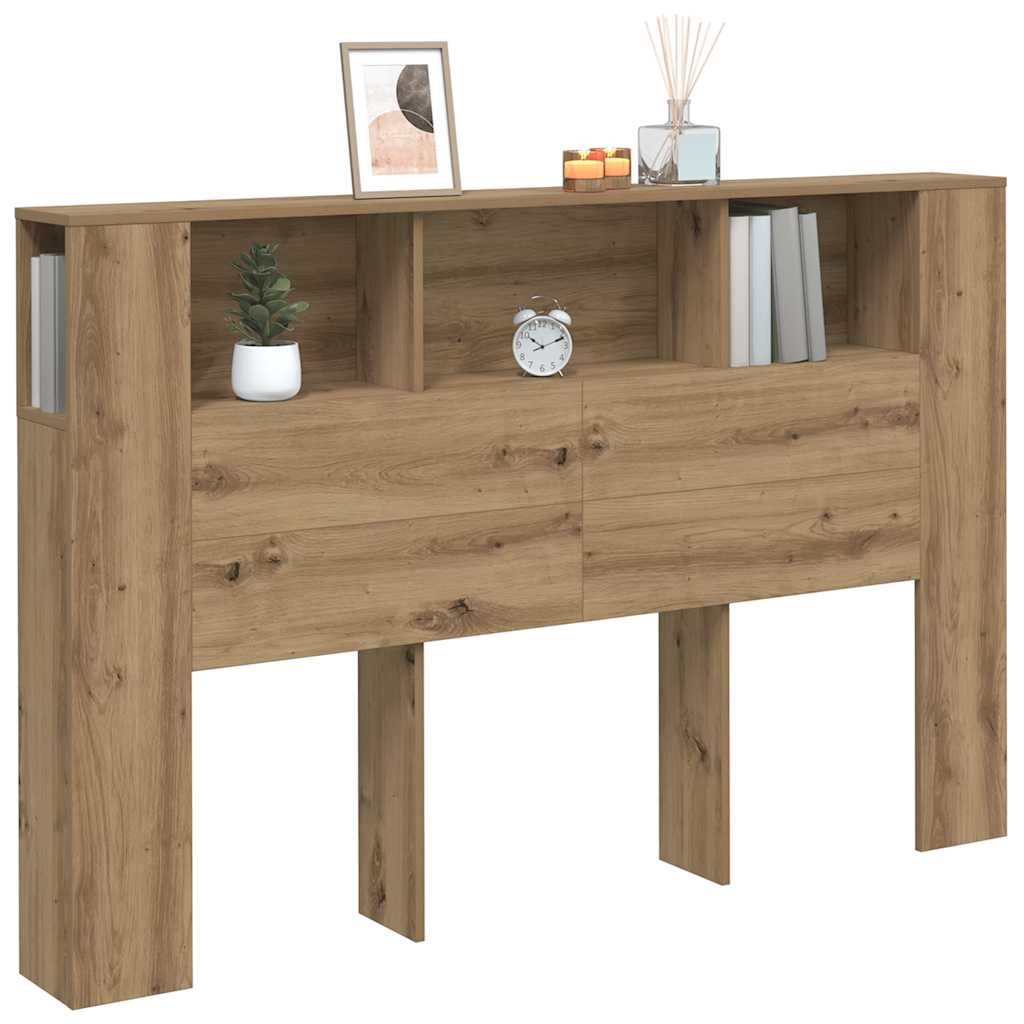 Vidaxl Testata del Letto con Mensole, Rovere Artisan, 160X18,5X103,5 Cm