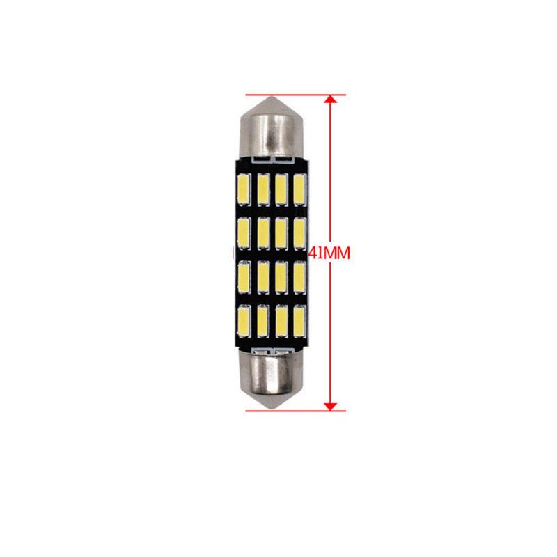 36/39/41mm LED Bulb Bright Double - Pointed Reading Lamp 5W Super Bright 4014 16SMD Interior Doom
