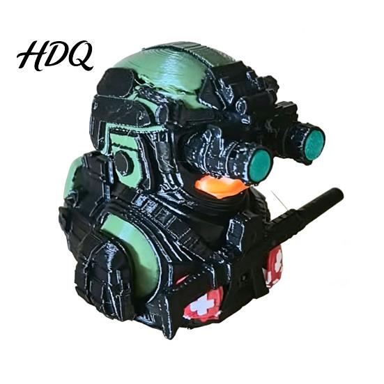 Trendy Military Desktop Decor Tactical Night Vision Duck Figurine Cool Statue Desk