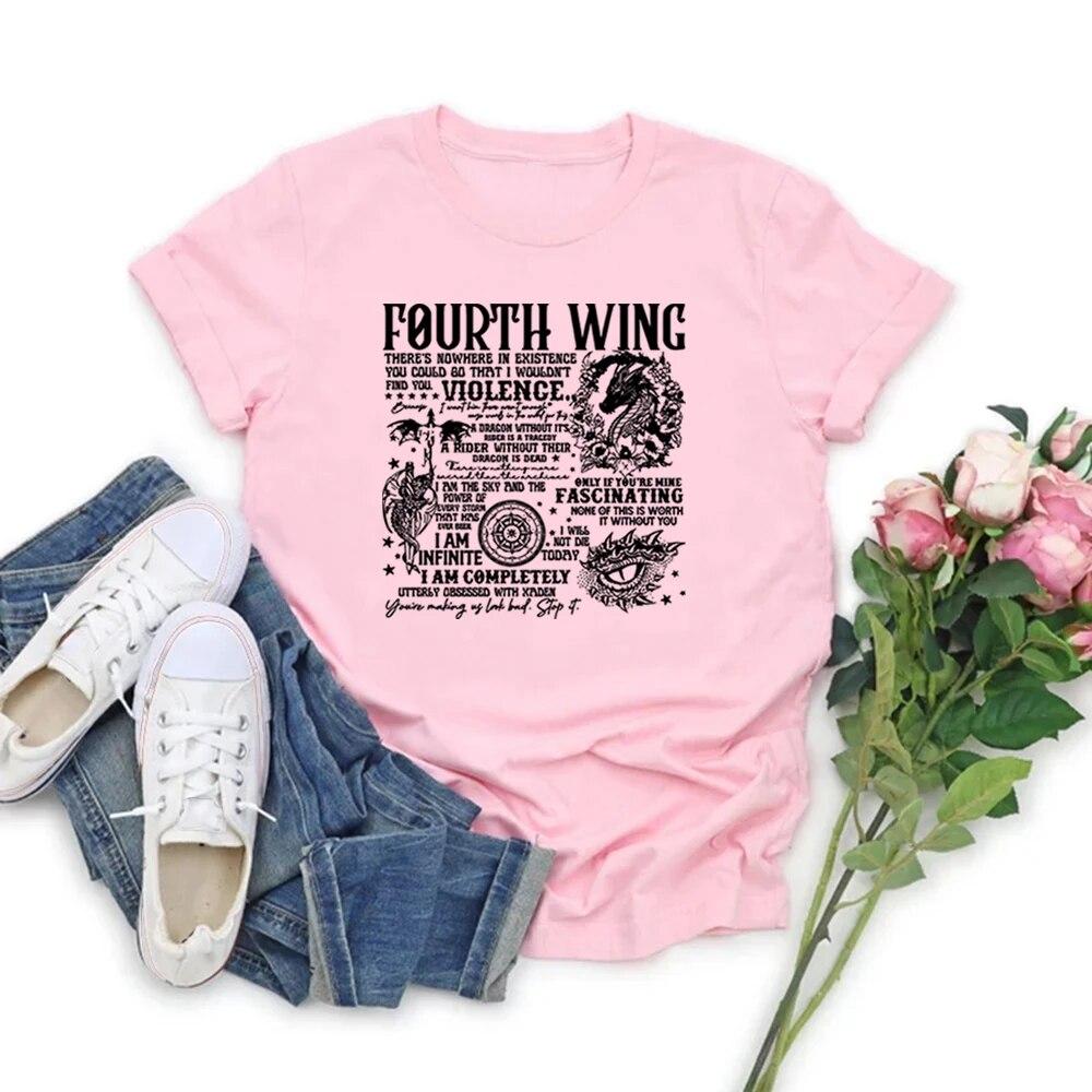 Fourth Wing T Shirt Basgiath War College T-Shirt Women Clothes Summer Short Sleeve Graphic T Shirts Streetwear Tops Bookish Tee