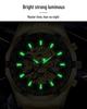 Wolis Men's Gold Waterproof Mechanical Watch - Creative Hollow Design